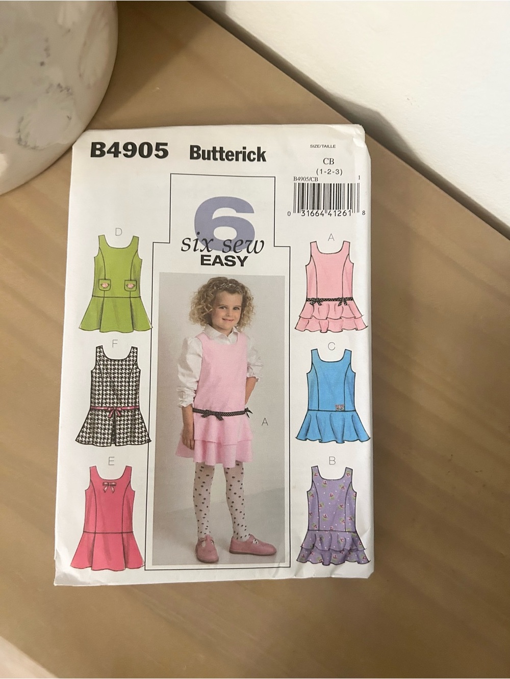 Vintage Butterick B4905 Children’s Jumper Dress Sewing Pattern Fast & Easy